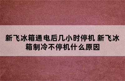 新飞冰箱通电后几小时停机 新飞冰箱制冷不停机什么原因